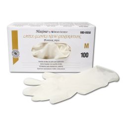 HS Maxima latex handschoenen poedervrij M (100)