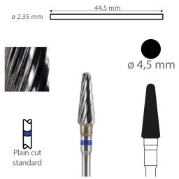 Fraise en carbure TC 79 N 4,5 mm