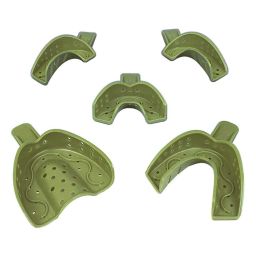 Porte-empreinte jetable en plastique inférieur denté M perforé 21D (12)