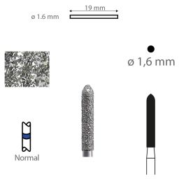 Diamant 879.314.016 10 mm cylindre, à biseau (5) 