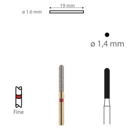 Fraise diamantée Tiger A881F FG 014 (5) 