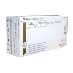 HS gants Maxima non poudrés en latex XL (100)