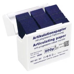 Articulatiepapier blauw 18 x 50 mm 200 µm