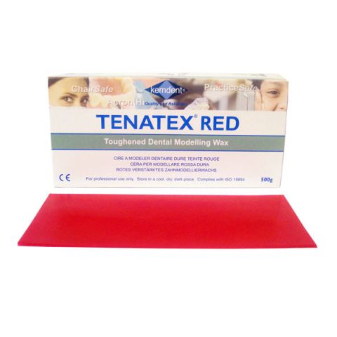Tenatex modelleerwas 500 g 187 x 88 x 1,5 mm rood