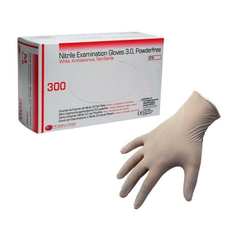 Nitril handschoenen M wit (300)