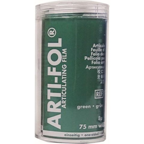 BK72 Arti-Fol articulatiefolie enkelzijdig 75 mm x 20 m groen 8 µm 