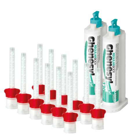Ghenesyl silicone regular normal 50 ml (2) + 12 embouts mélangeurs