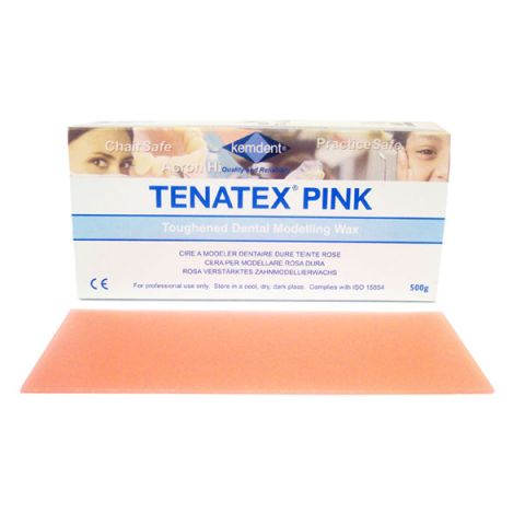 Tenatex modelleerwas 500 g 187 x 88 x 1,5 mm roze