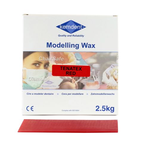 Tenatex modelleerwas 2,5 kg 187 x 88 x 1,5 mm rood